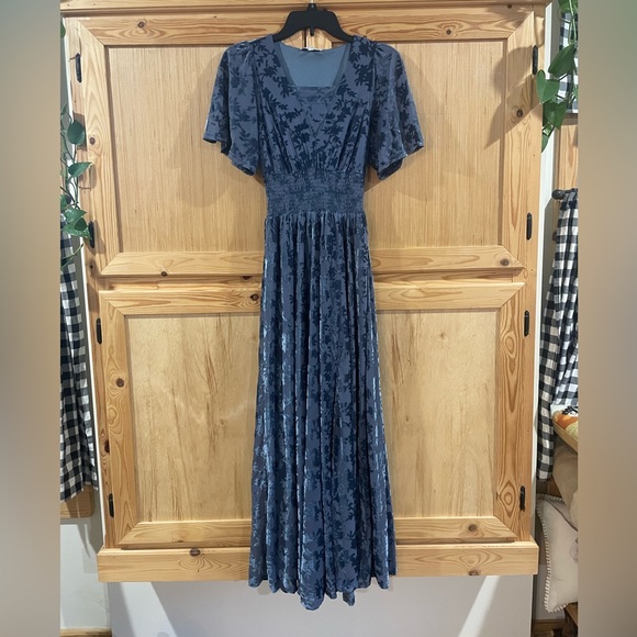 Baltic Born Dresses & Skirts - Baltic born Veronica velvet maxi dress floral modest bridesmaid wedding